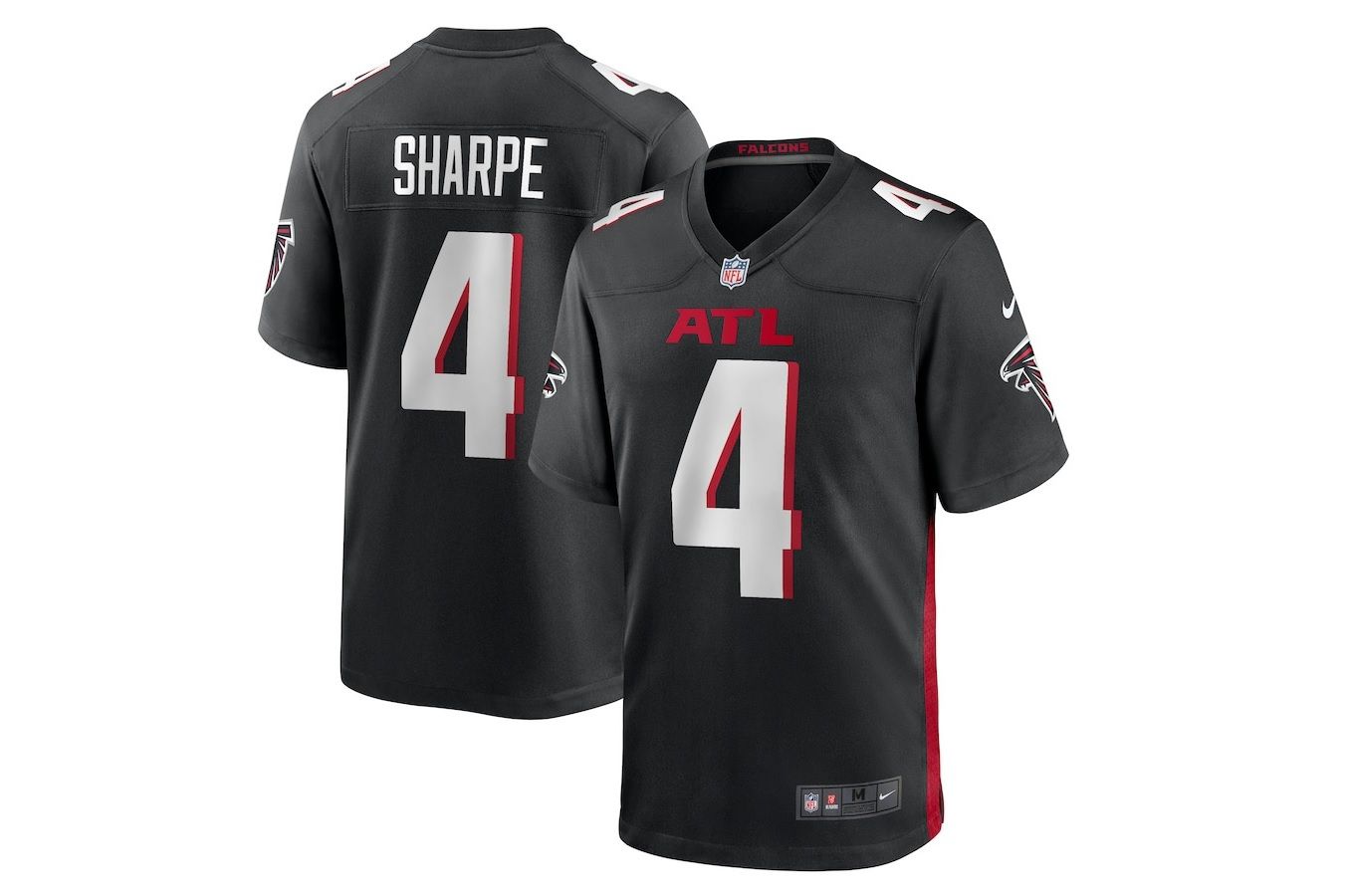 Men Atlanta Falcons #4 Tajae Sharpe Nike Black Game Player NFL Jersey->atlanta falcons->NFL Jersey